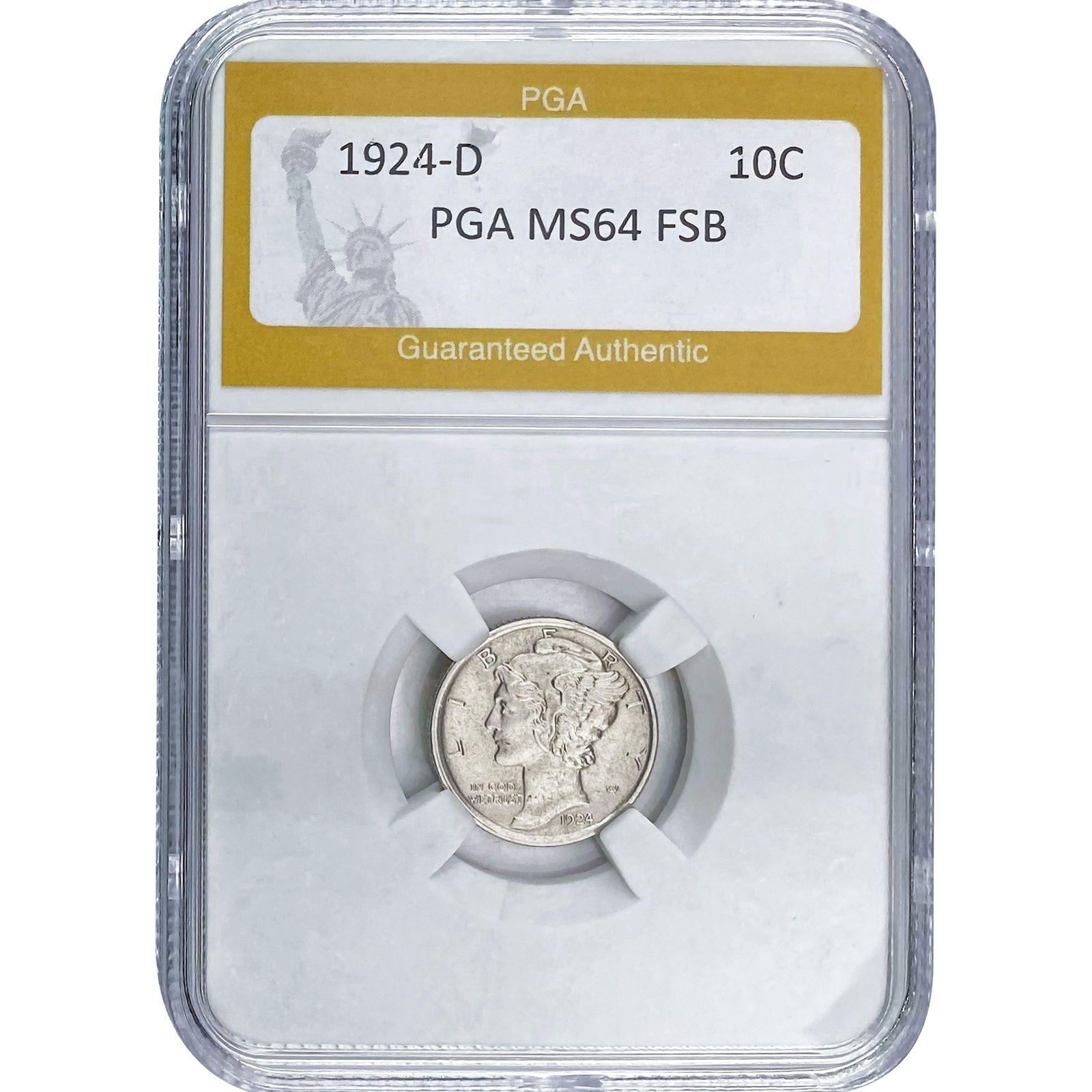 1924-D Mercury Dime PGA MS64 FSB (1 of 2)
