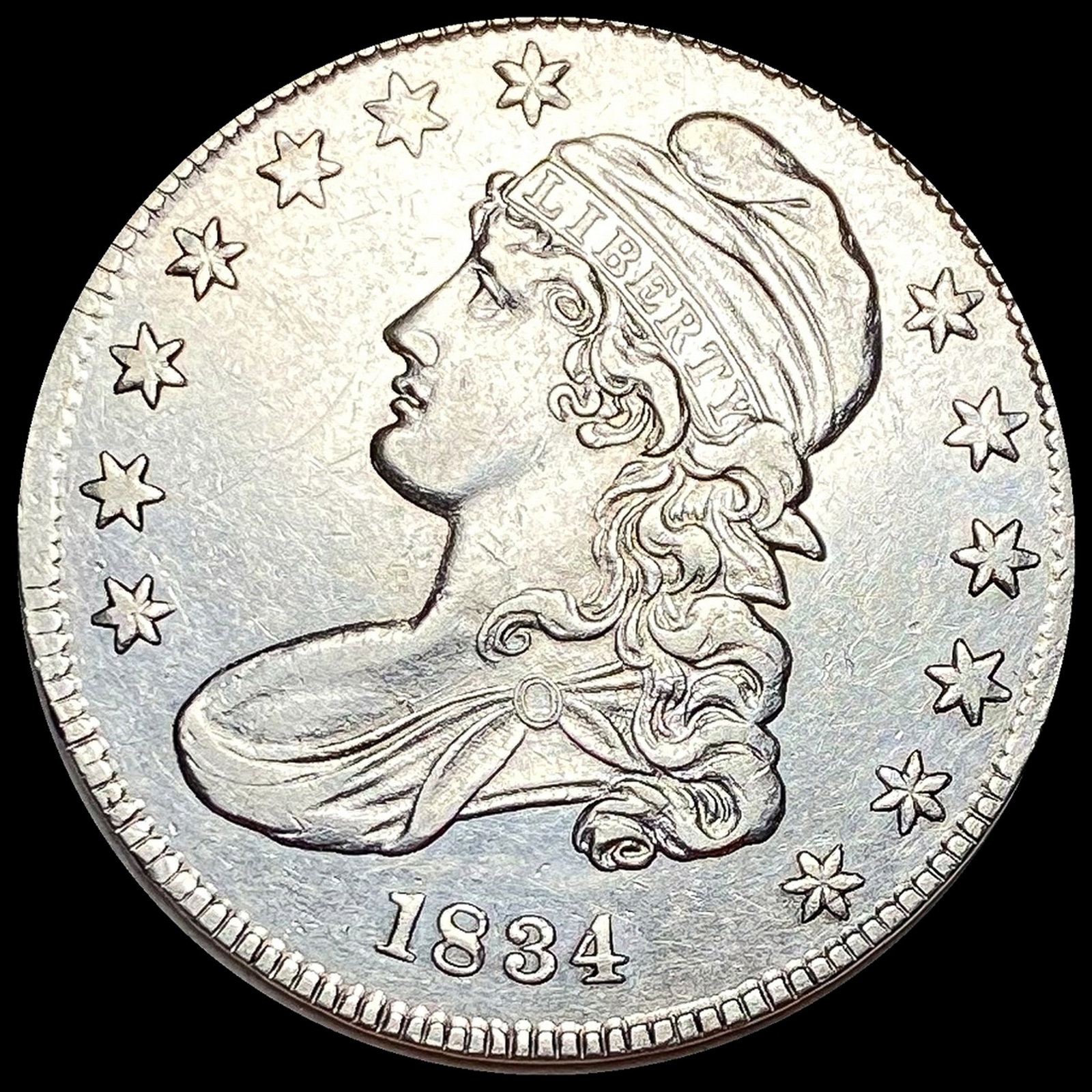 UNCIRCULATED 1834 Capped Bust Half Dollar: UNCIRCULATED 1834 Capped Bust Half Dollar