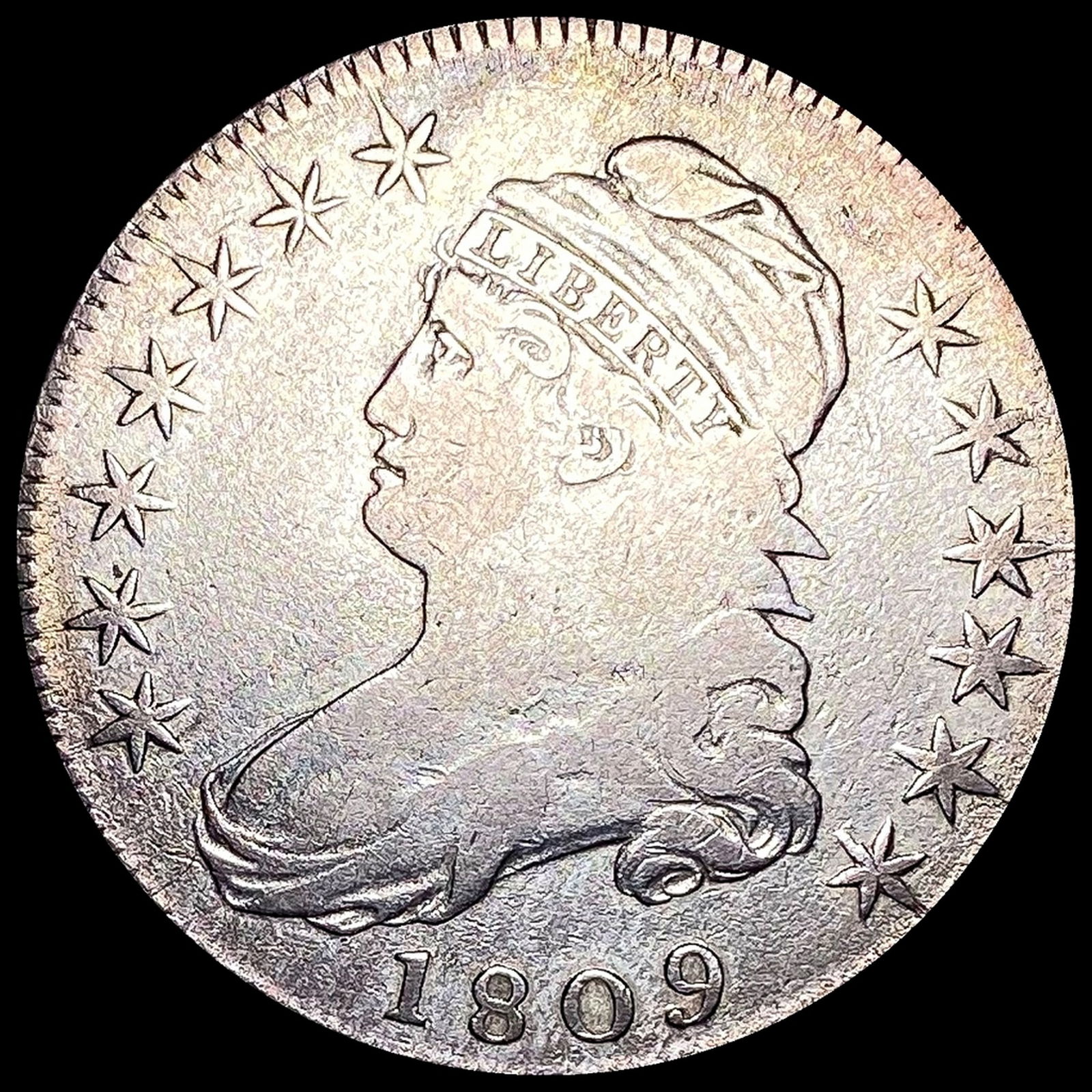 NICELY CIRCULATED 1809 Capped Bust Half Dollar (1 of 2)