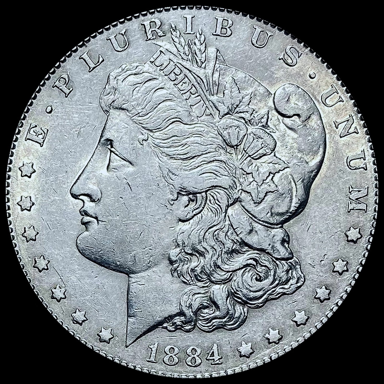 CHOICE AU 1884-S Silver Morgan Dollar (1 of 2)