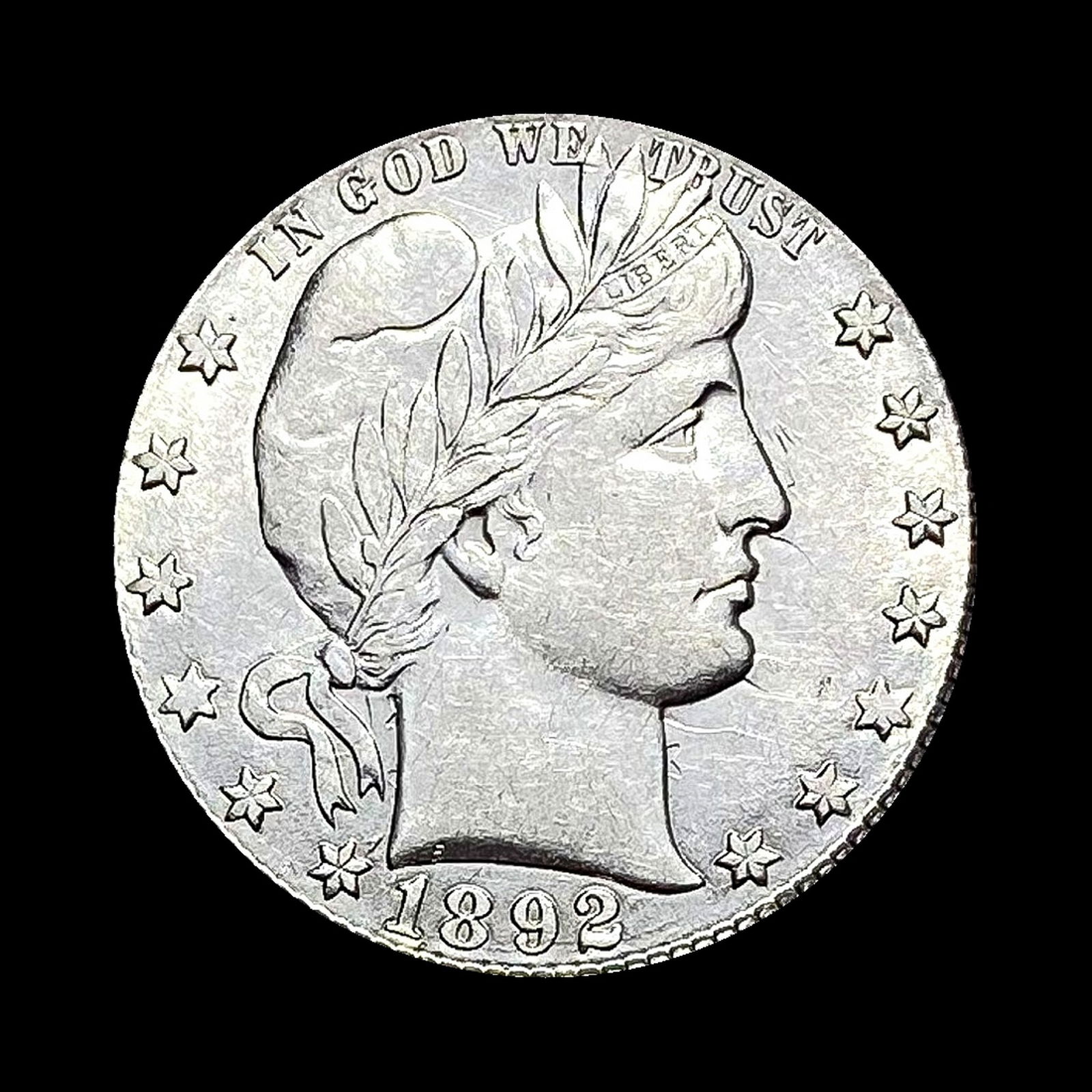 UNCIRCULATED 1892-O Silver Barber Quarter (1 of 2)