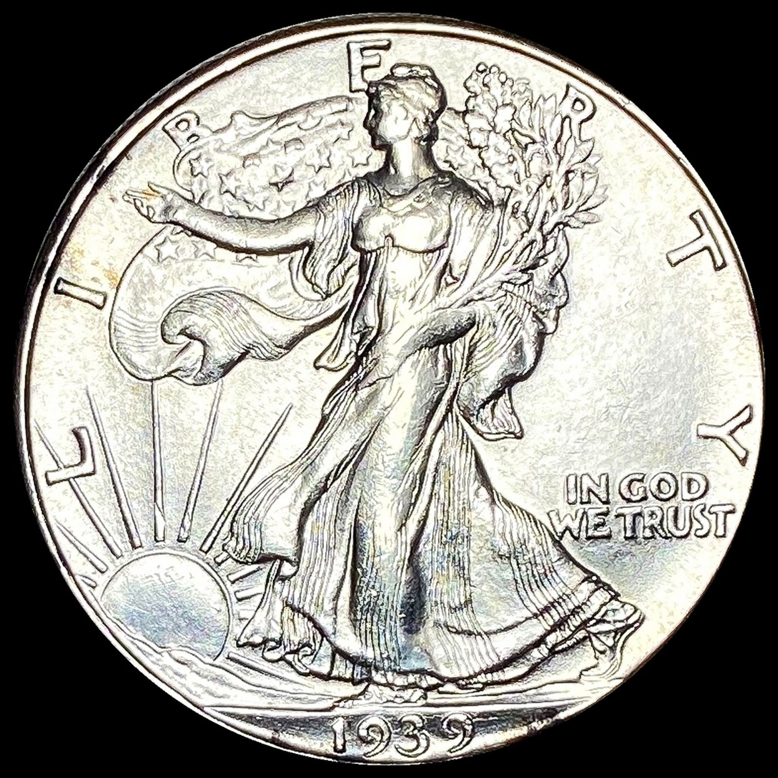 UNCIRCULATED 1939-D Silver Walking Liberty Half Dollar (1 of 2)