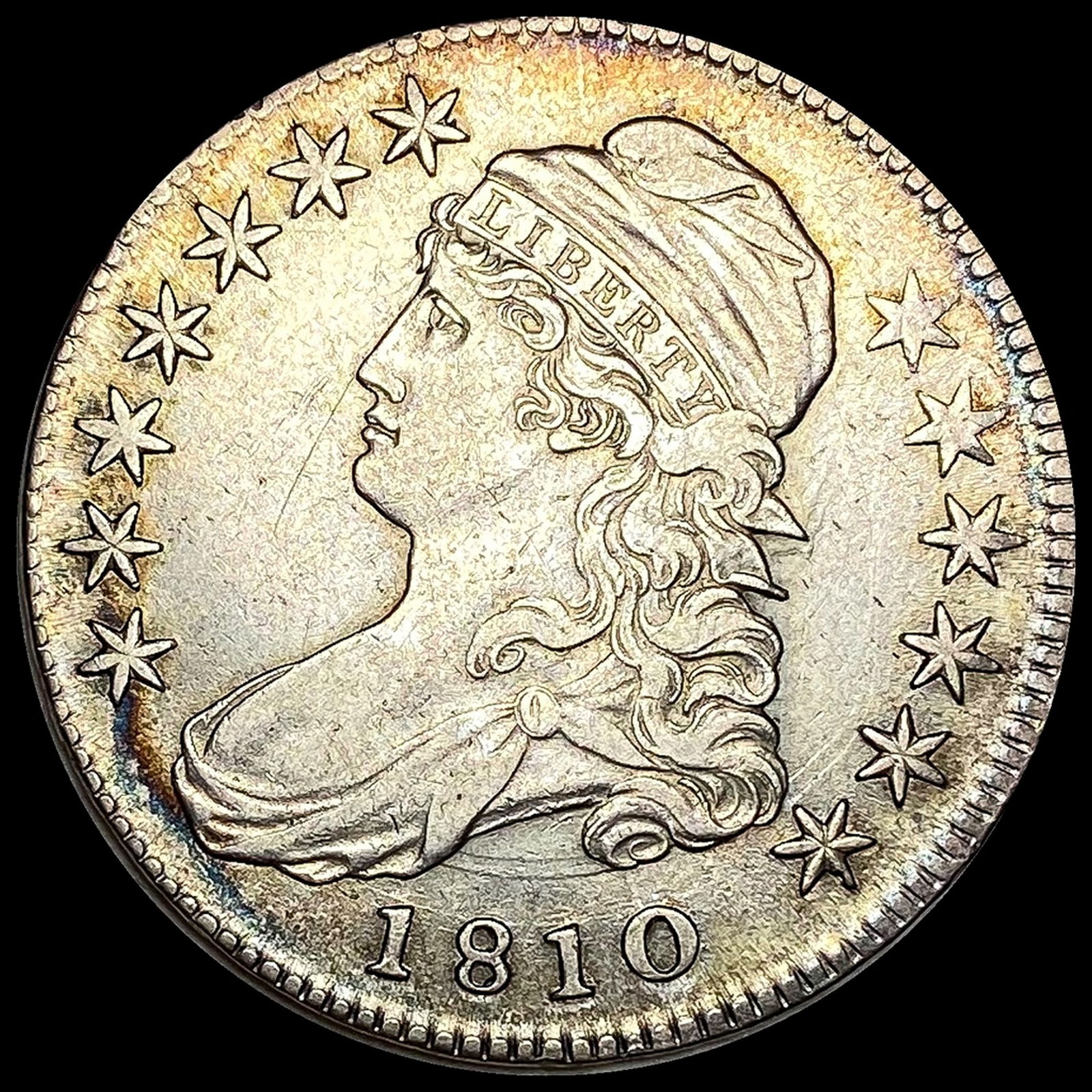 CLOSELY UNCIRCULATED 1810 Capped Bust Half Dollar 50C (1 of 2)