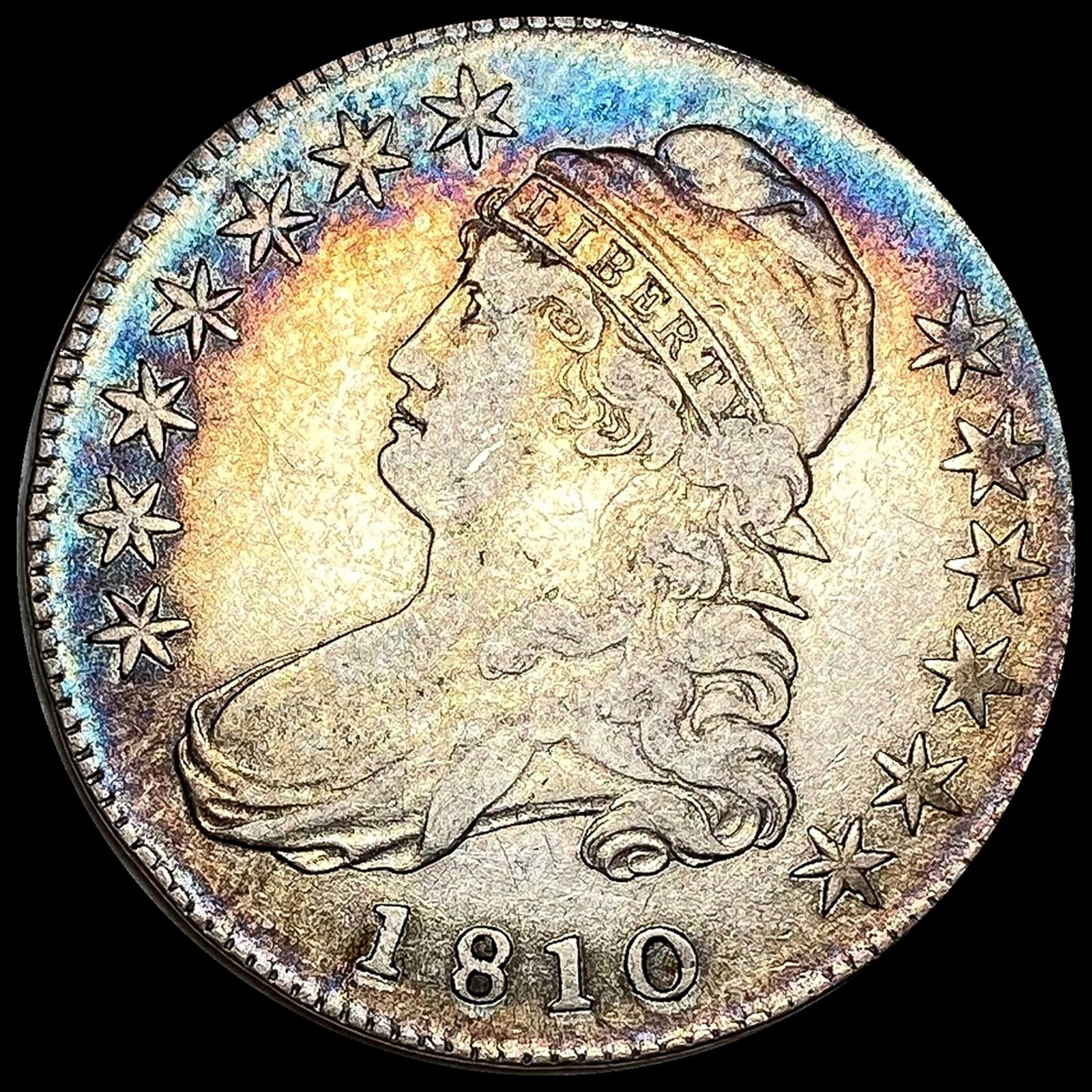 CLOSELY UNCIRCULATED 1810 Capped Bust Half Dollar (1 of 2)