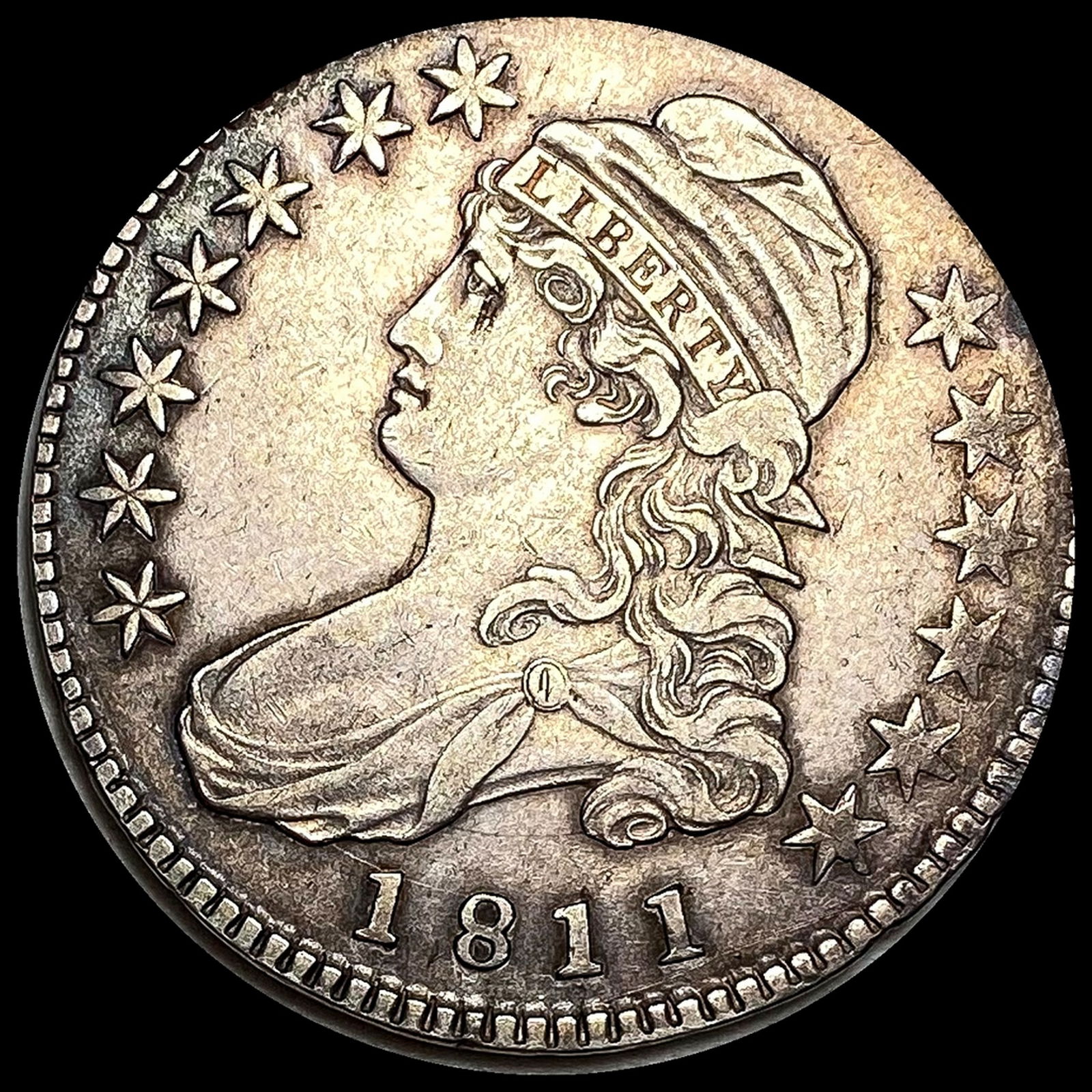 CLOSELY UNCIRCULATED 1811 Capped Bust Half Dollar (1 of 2)