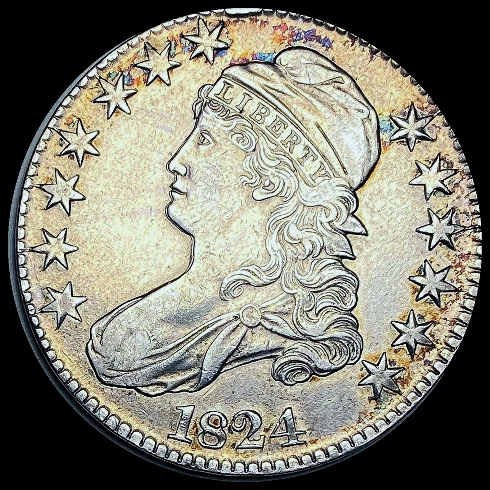 CHOICE AU 1824 Capped Bust Half Dollar (1 of 2)