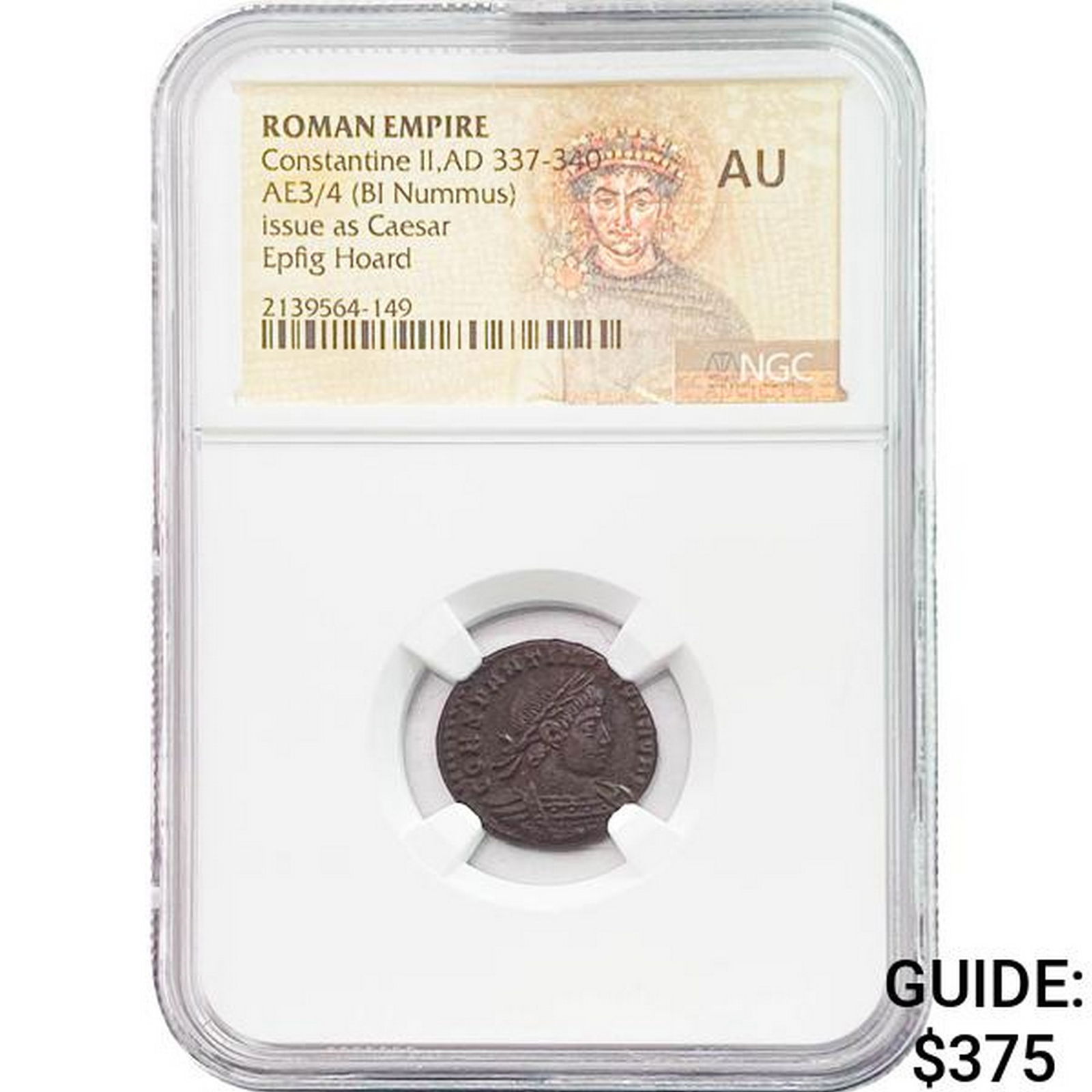 Roman Constantine II, AD 337-340 AE3/4 BI Nummus NGC (1 of 2)