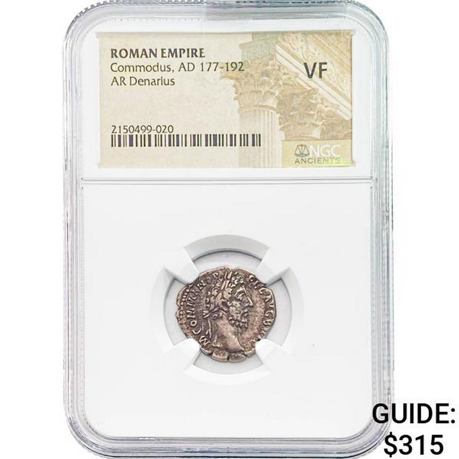 Roman Commodus, AD 177-192 Silver Denarius NGC (1 of 2)