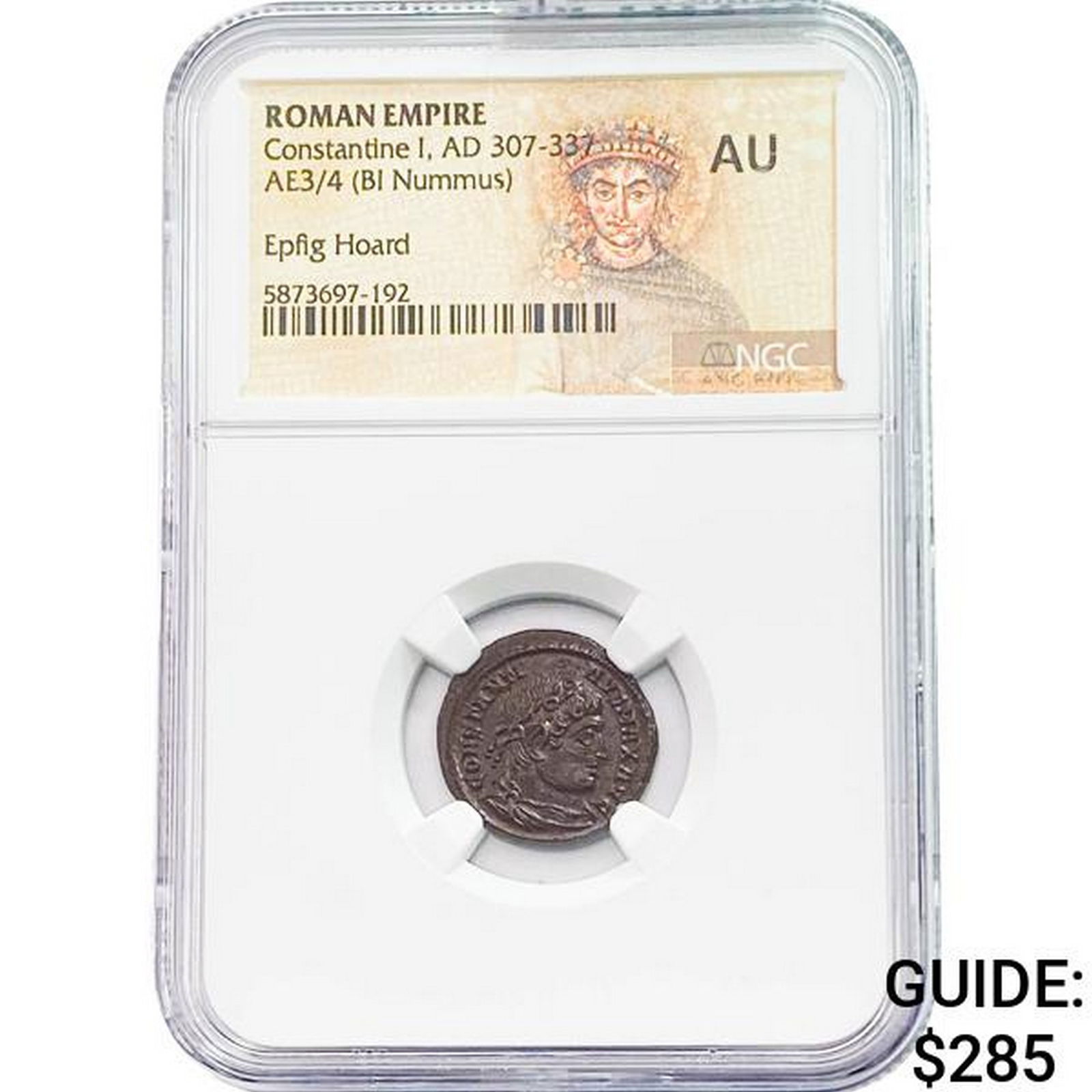 Roman Costantine I, AD 307-337 AE3/4 BI Nummus (1 of 2)