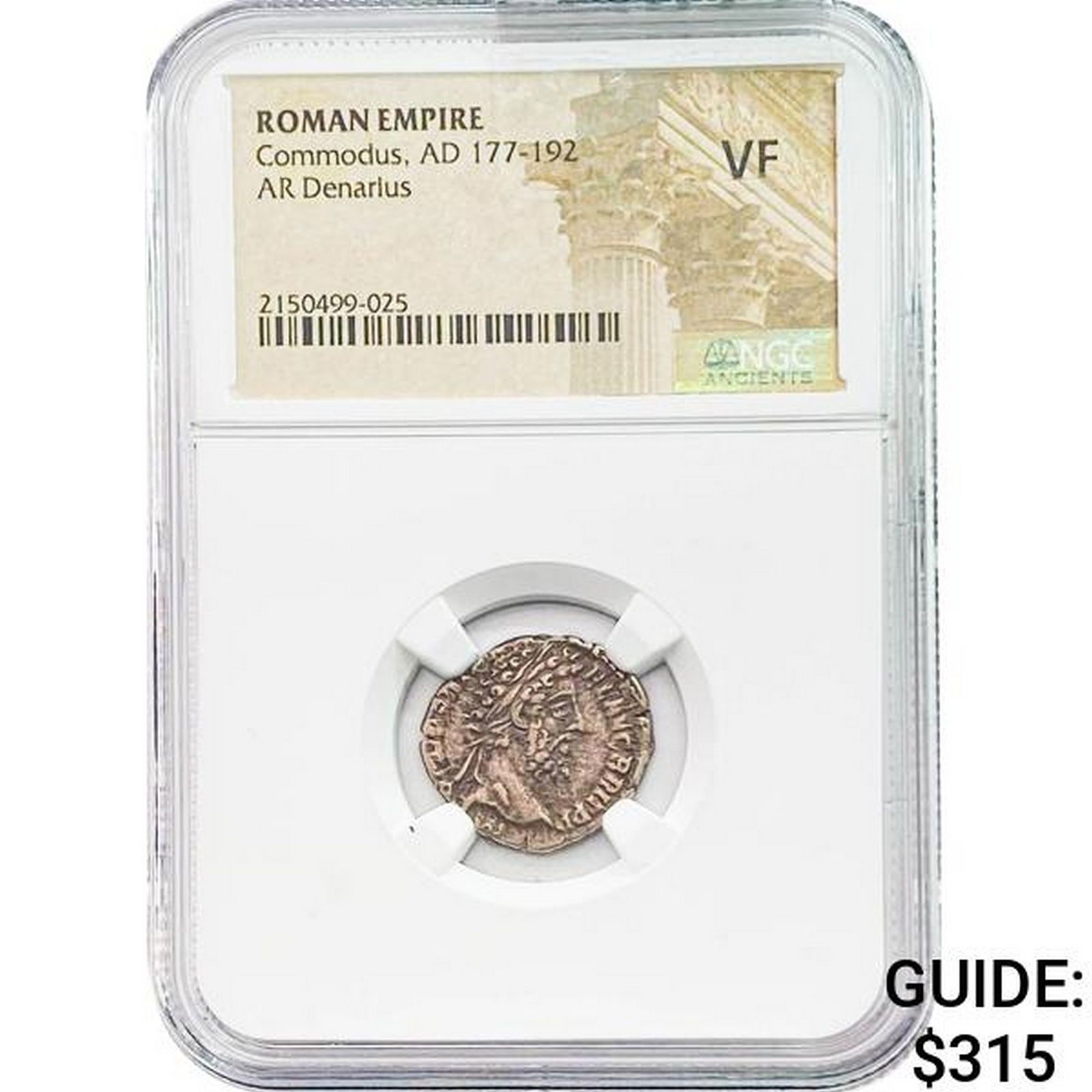 Roman Commodus, AD 177-192 Silver Denarius NGC (1 of 2)