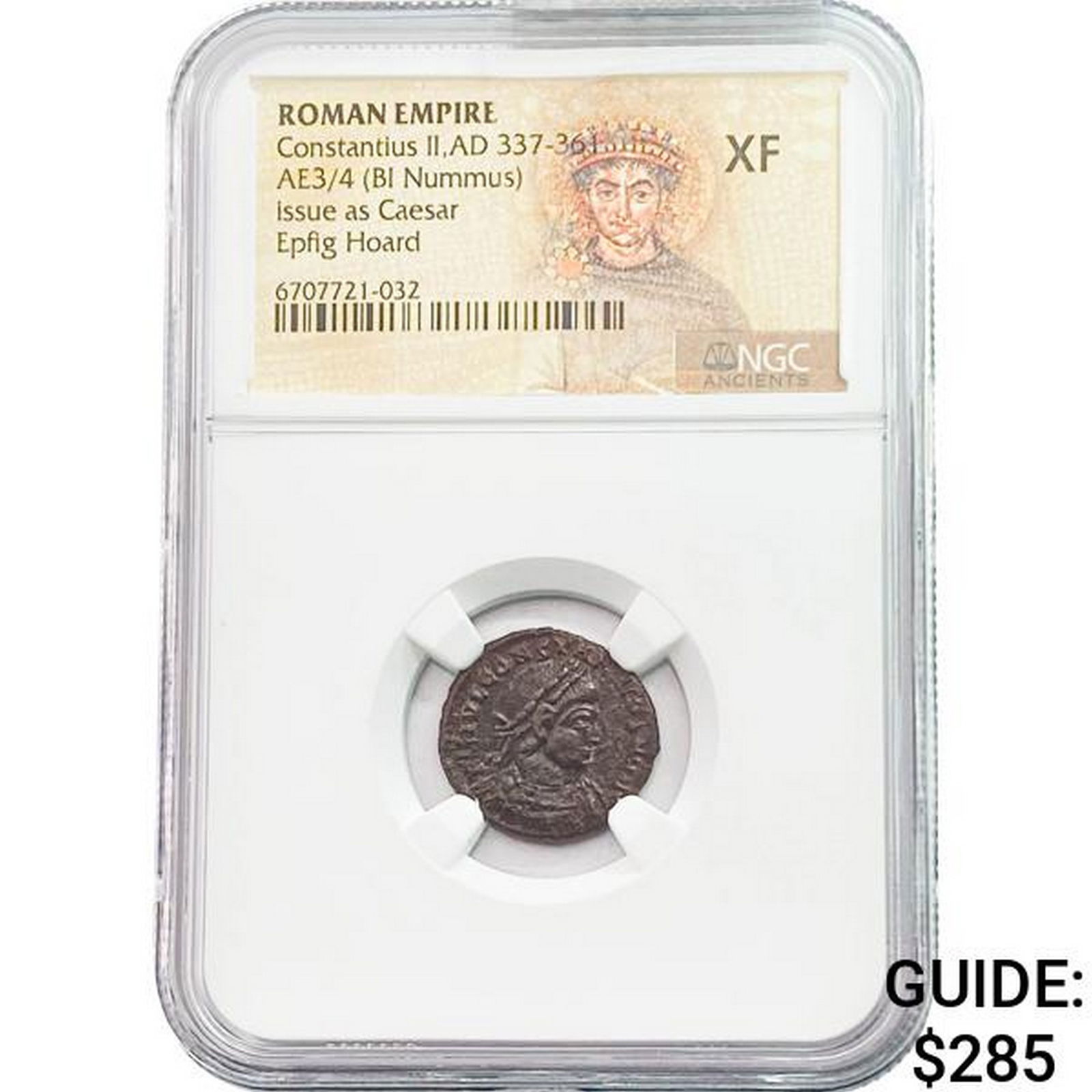 Roman Constantine II, AD 337-340 AE3/4 BI Nummus NGC (1 of 2)