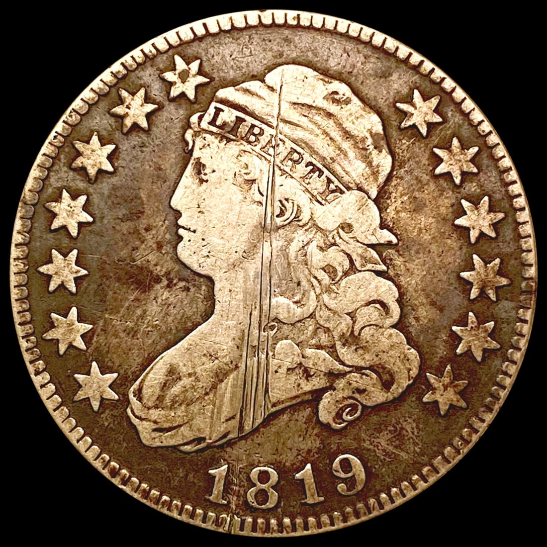 1819 Capped Bust Quarter LIGHTLY CIRCULATED (1 of 2)