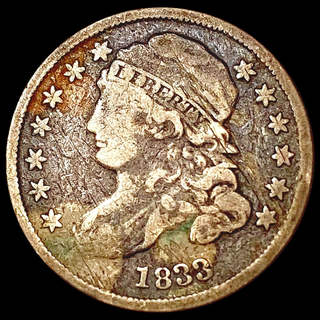 1833 Capped Bust Dime NICELY CIRCULATED (1 of 2)