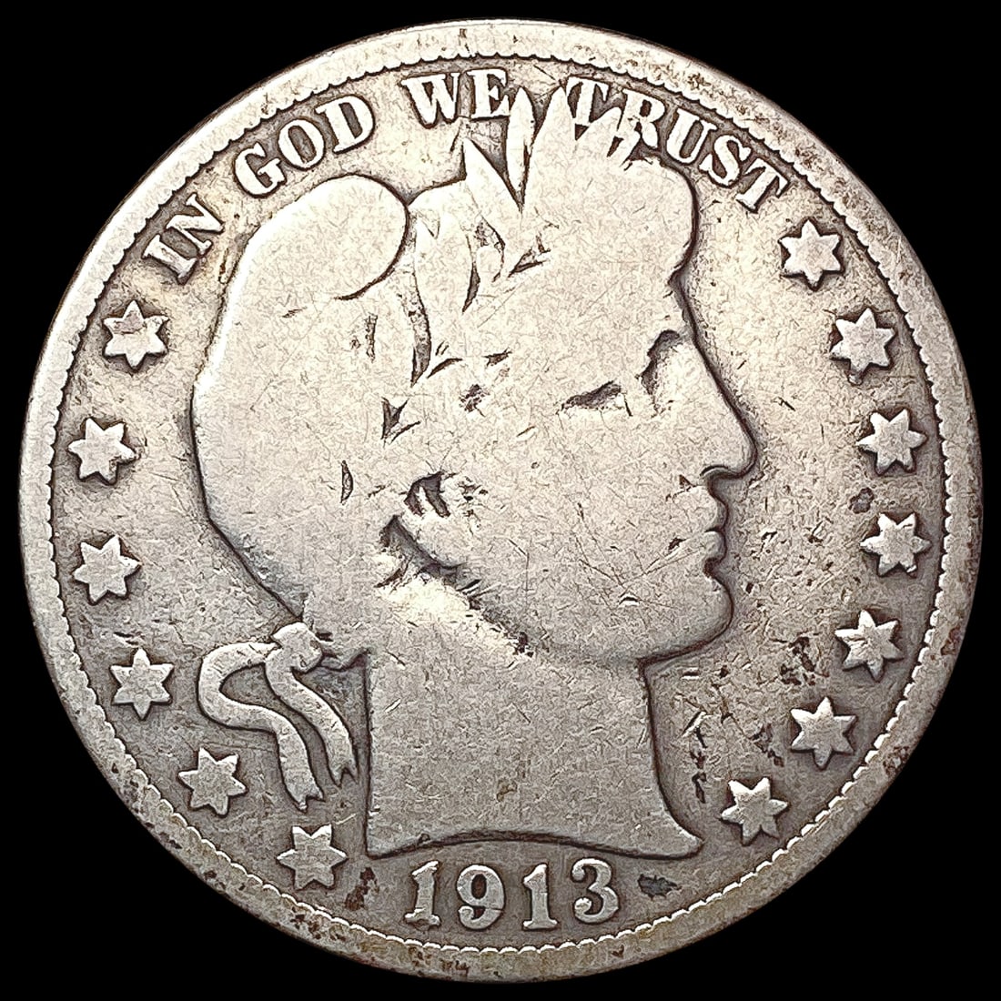 1913 Barber Half Dollar NICELY CIRCULATED (1 of 2)