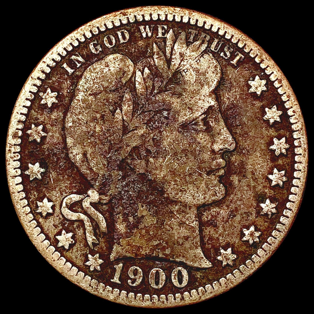 1900-O Barber Quarter LIGHTLY CIRCULATED (1 of 2)