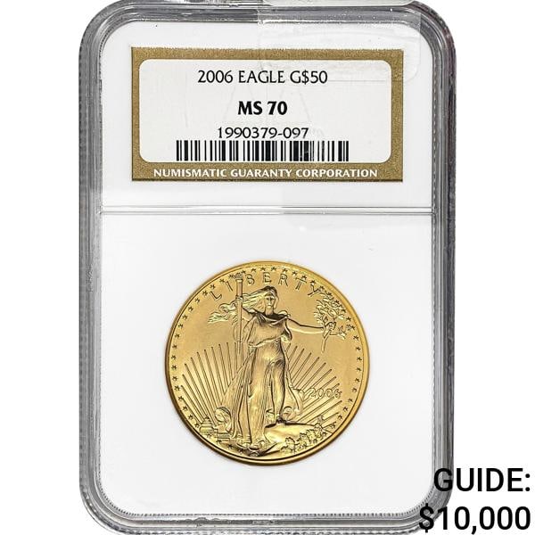 2006 $50 American Gold Eagle 1OZ NGC MS70 (1 of 2)