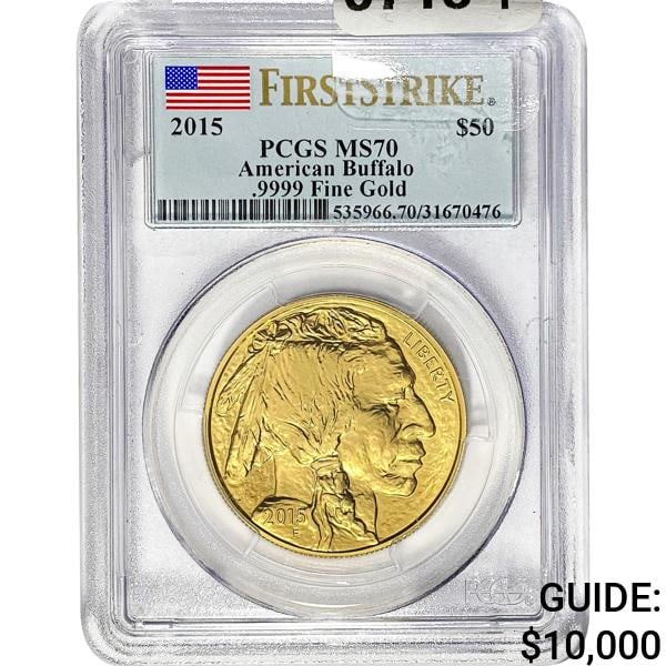 2015 Buffalo $50 Gold 1OZ PCGS MS70 (1 of 2)