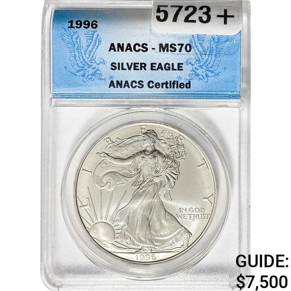 1996 Silver Eagle ANACS MS70 (1 of 2)