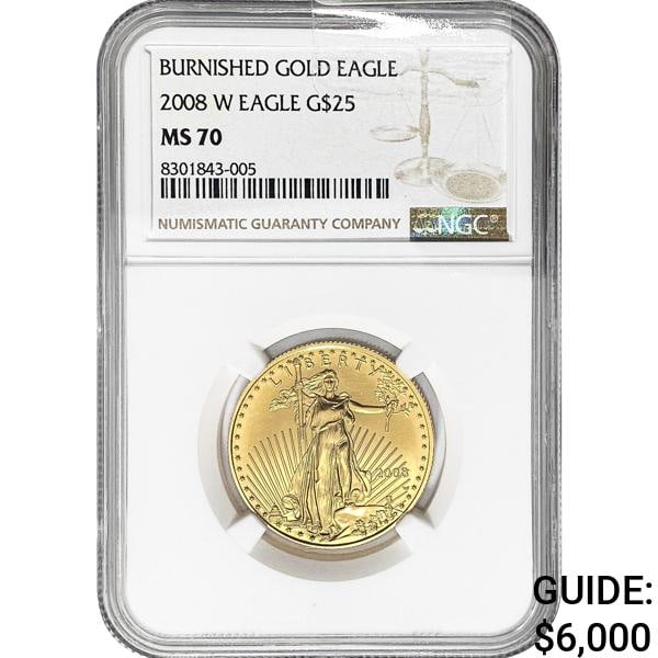 2008-W $25 American Gold Eagle 1/2OZ NGC MS70 (1 of 2)