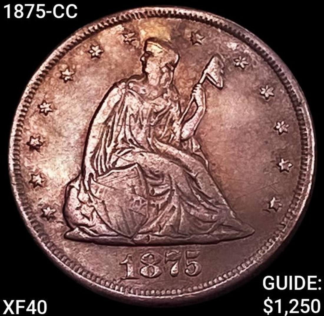 1875-CC Twenty Cent Piece NEARLY UNCIRCULATED (1 of 2)