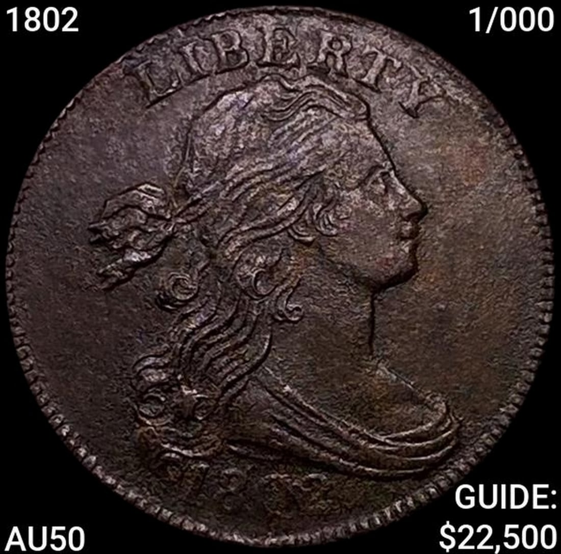 1802 1/000 Draped Bust Cent CLOSELY UNCIRCULATED (1 of 2)