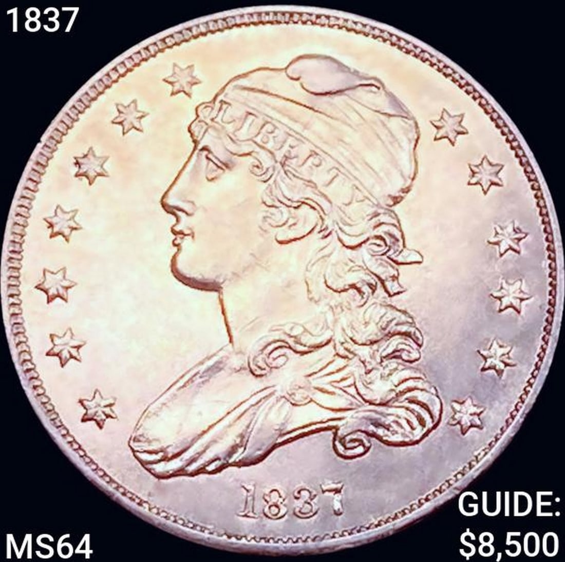 1837 Capped Bust Quarter CHOICE BU (1 of 2)
