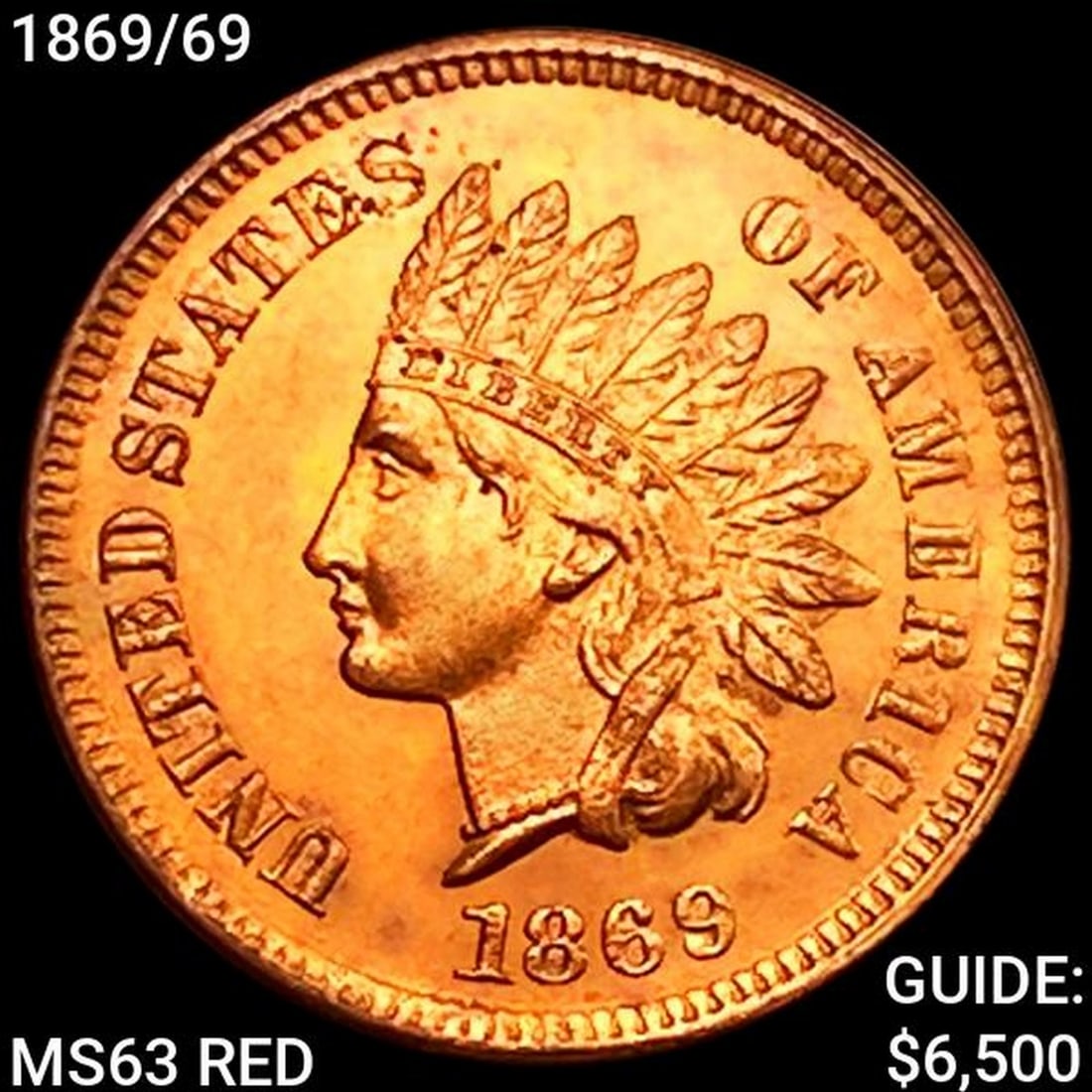 1869/69 Indian Head Cent CHOICE BU RD (1 of 2)