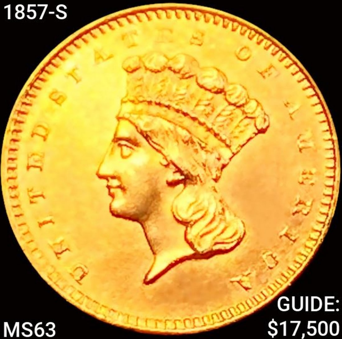 1857-S Rare Gold Dollar CHOICE BU (1 of 2)