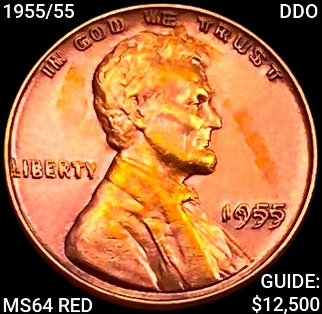1955/55 DDO Wheat Cent CHOICE BU RD (1 of 2)