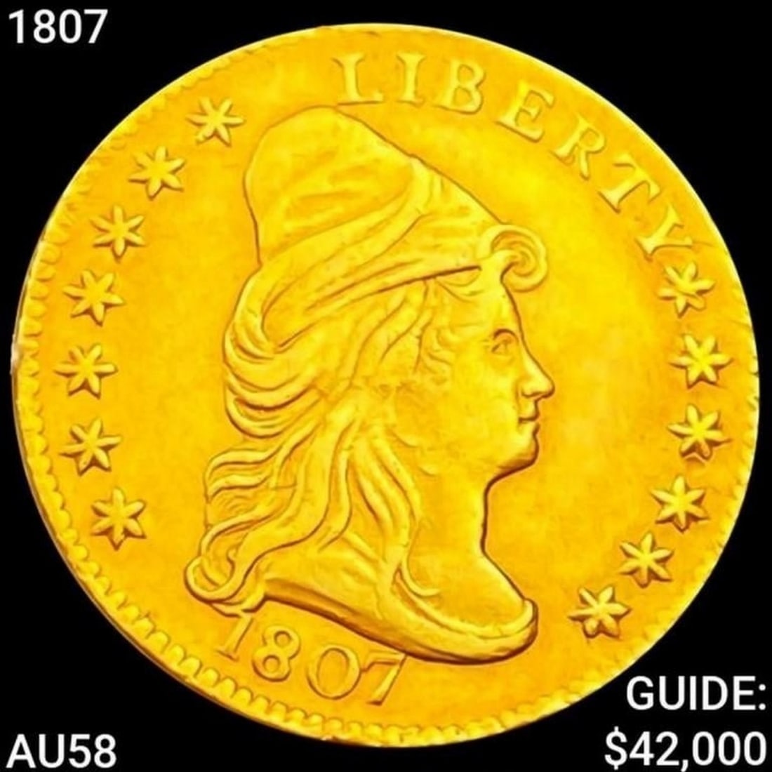 1807 $2.50 Gold Quarter Eagle CHOICE AU (1 of 2)