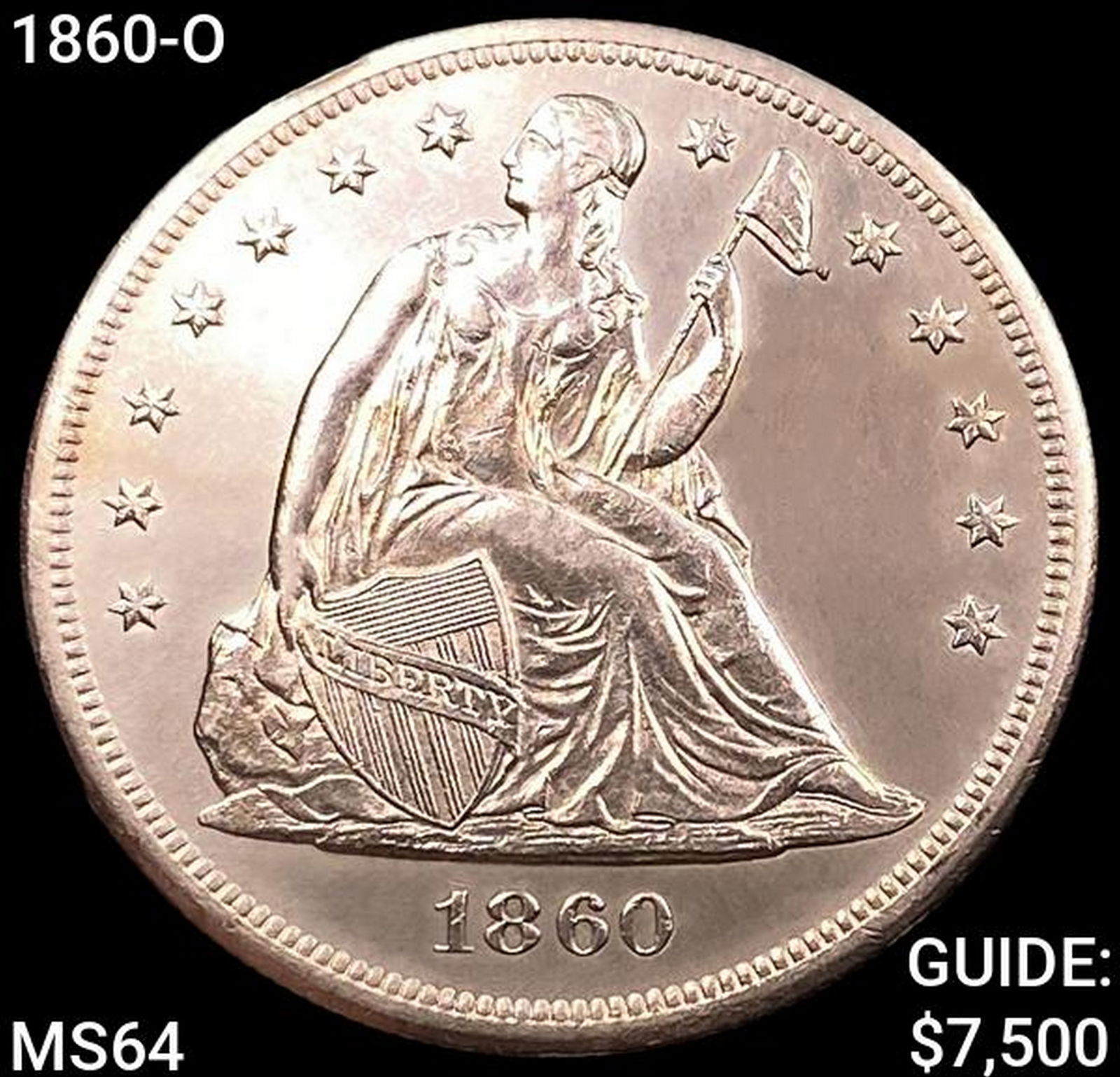 1860-O Seated Liberty Dollar CHOICE BU (1 of 2)