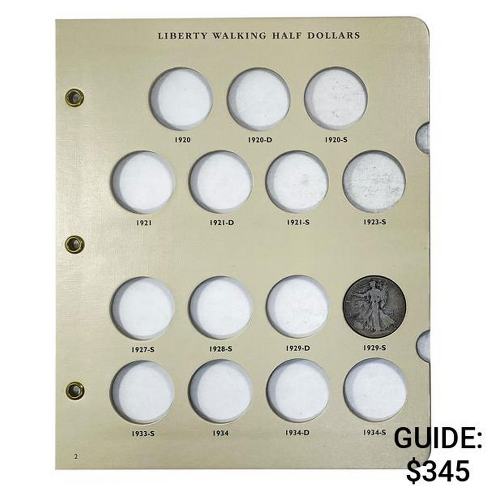 1929-1946 Lib. Walk. %0C Album [11] Coins (1 of 9)