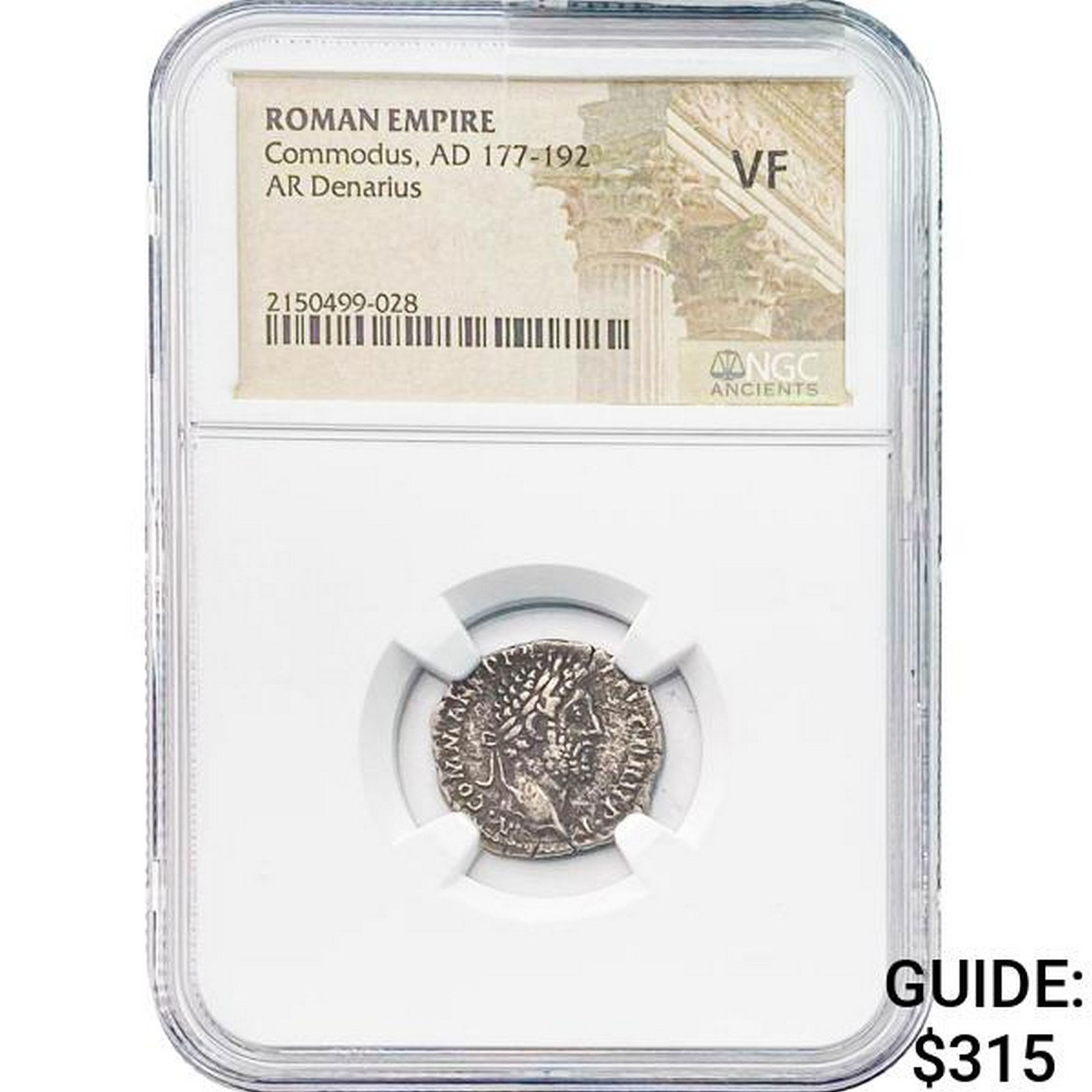 Roman Commodus, AD 177-192 Silver Denarius NGC (1 of 2)