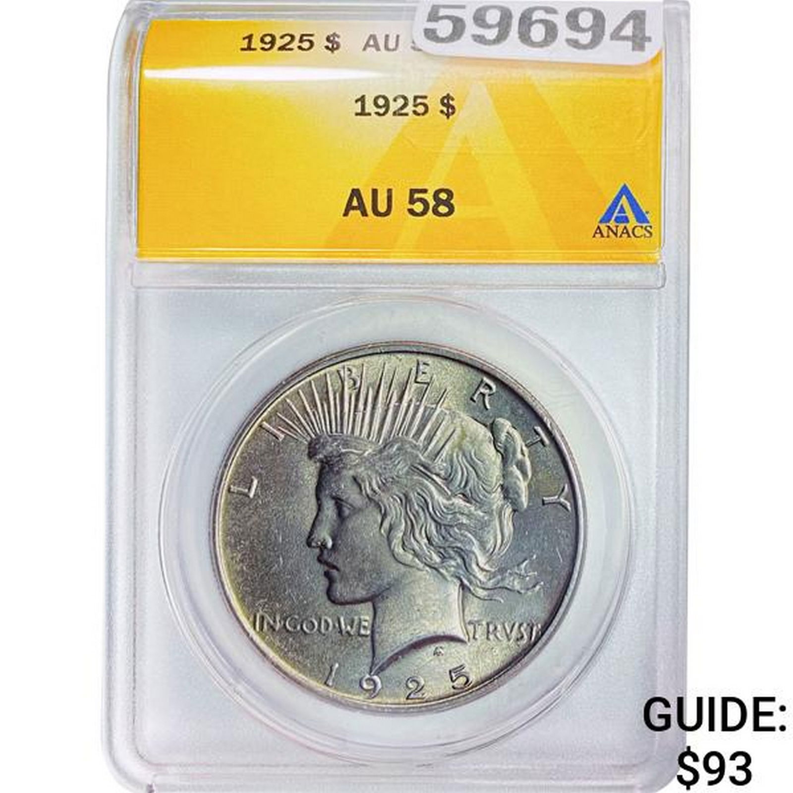1925 Peace Dollar ANACS AU58 (1 of 2)
