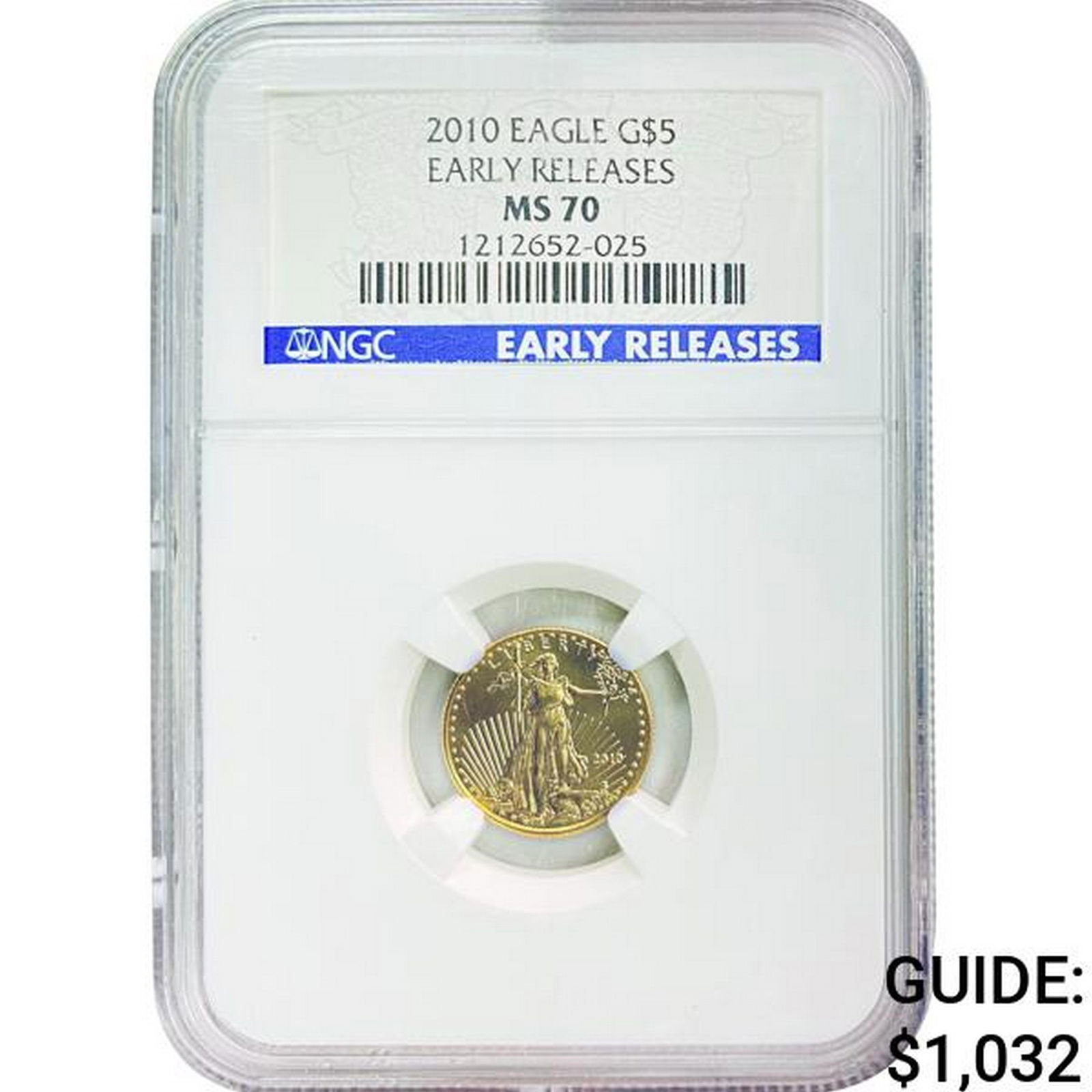 2010 $5 Gold Eagle NGC MS70 Early Releas (1 of 2)