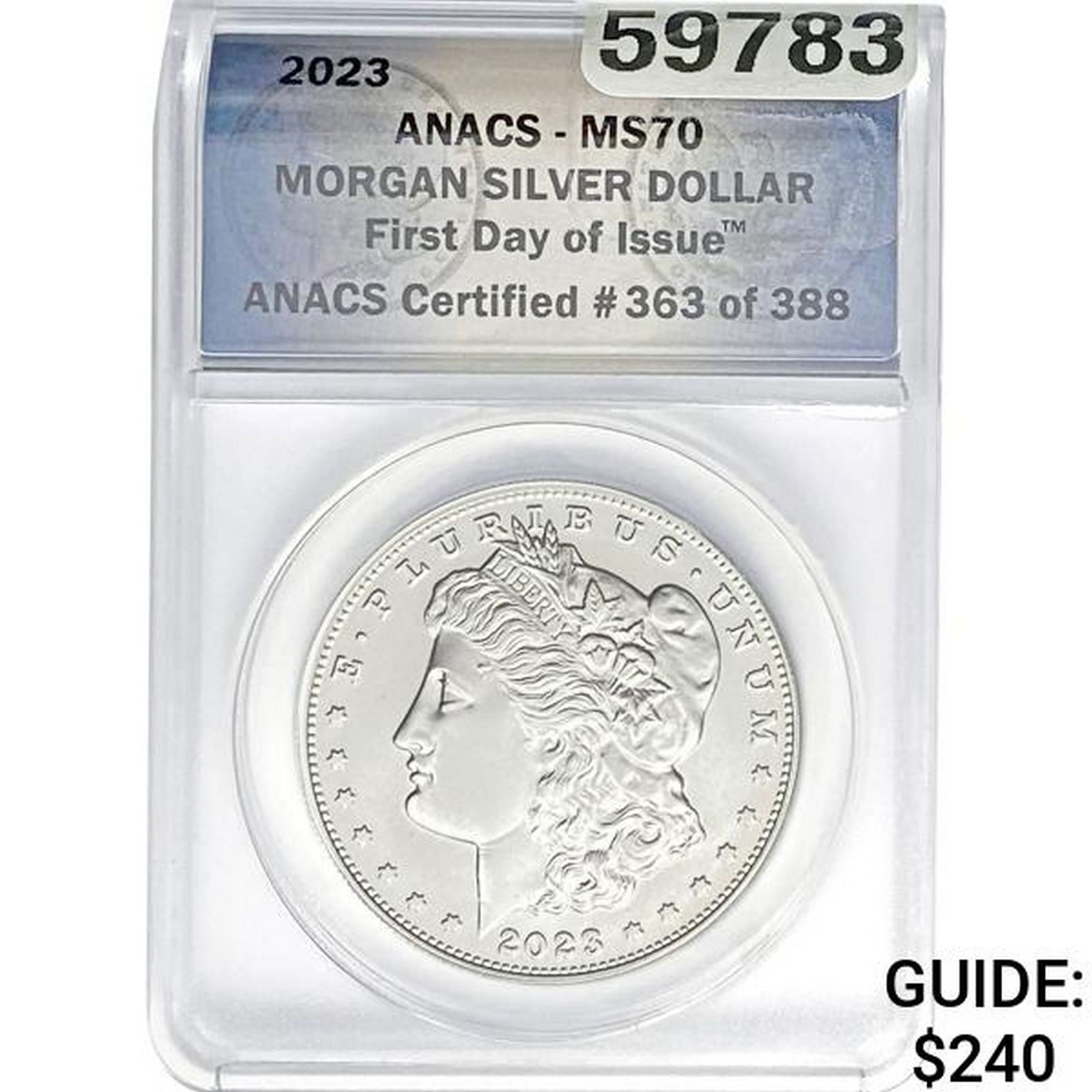 2023 Morgan Silver Dollar ANACS MS70 (1 of 2)