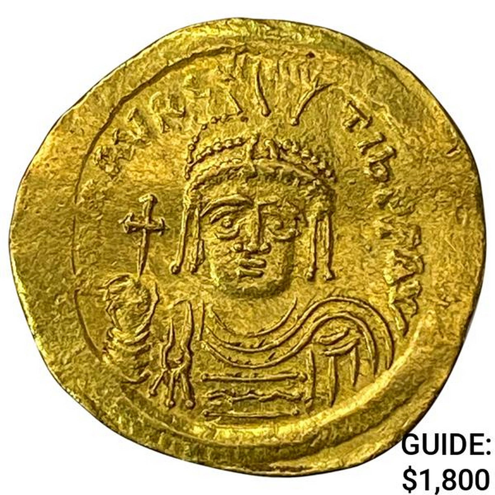 Byzantine M. Tiberius 582-602 AD Gold Solidus CHOICE AU (1 of 2)