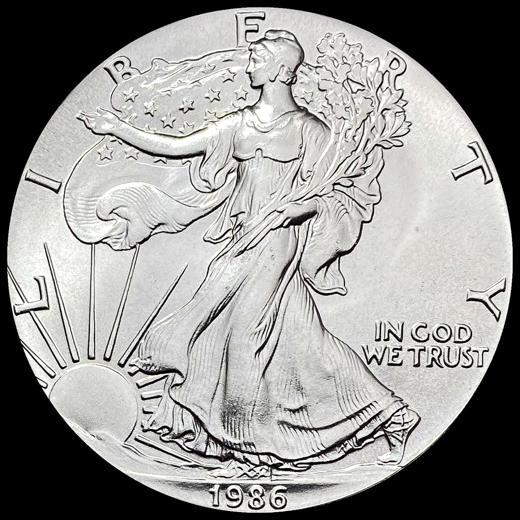 1986 1 oz Silver American Eagle $1 SUPERB GEM BU (1 of 2)