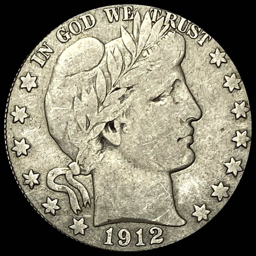 1912-S Silver Barber Half Dollar LIGHTLY CIRCULATED (1 of 2)