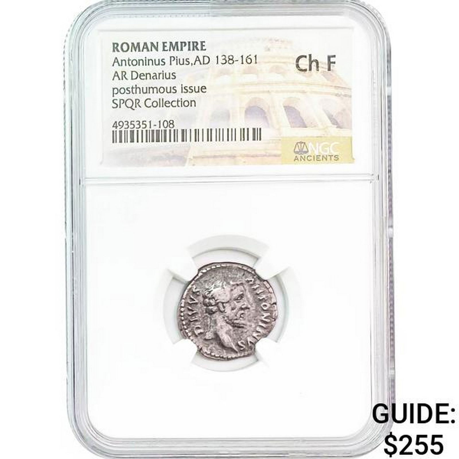 Roman Antoninus Pius, AD 138-161 Silver Denarius (1 of 2)