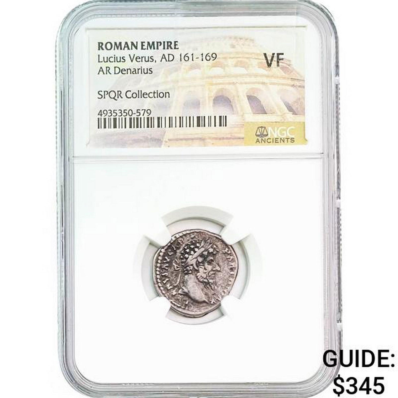 Roman Lucius Verus AD 161-169 Silver Denarius NGC (1 of 2)