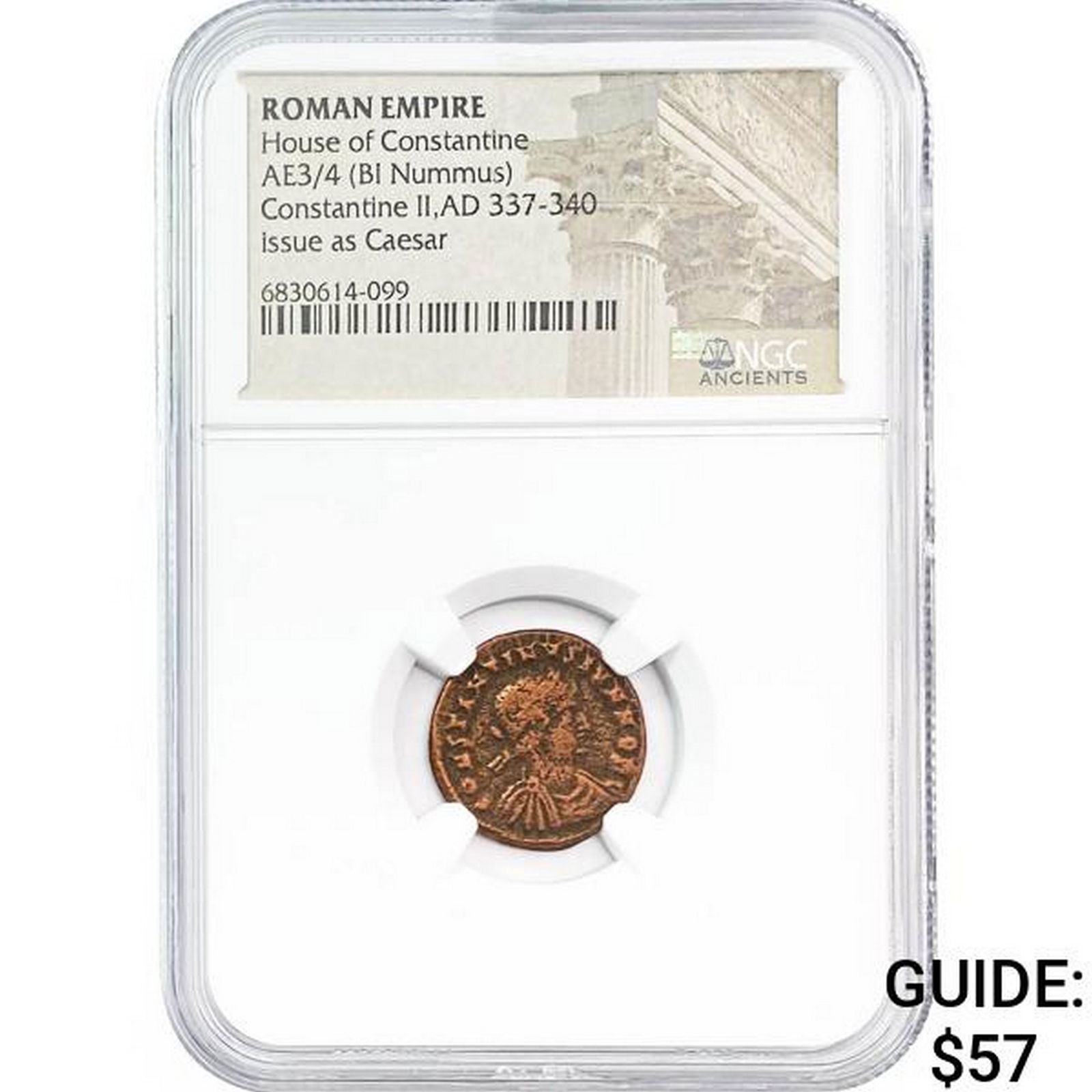 Roman Constantine II, AD 337-340 AE3/4 BI Nummus (1 of 2)