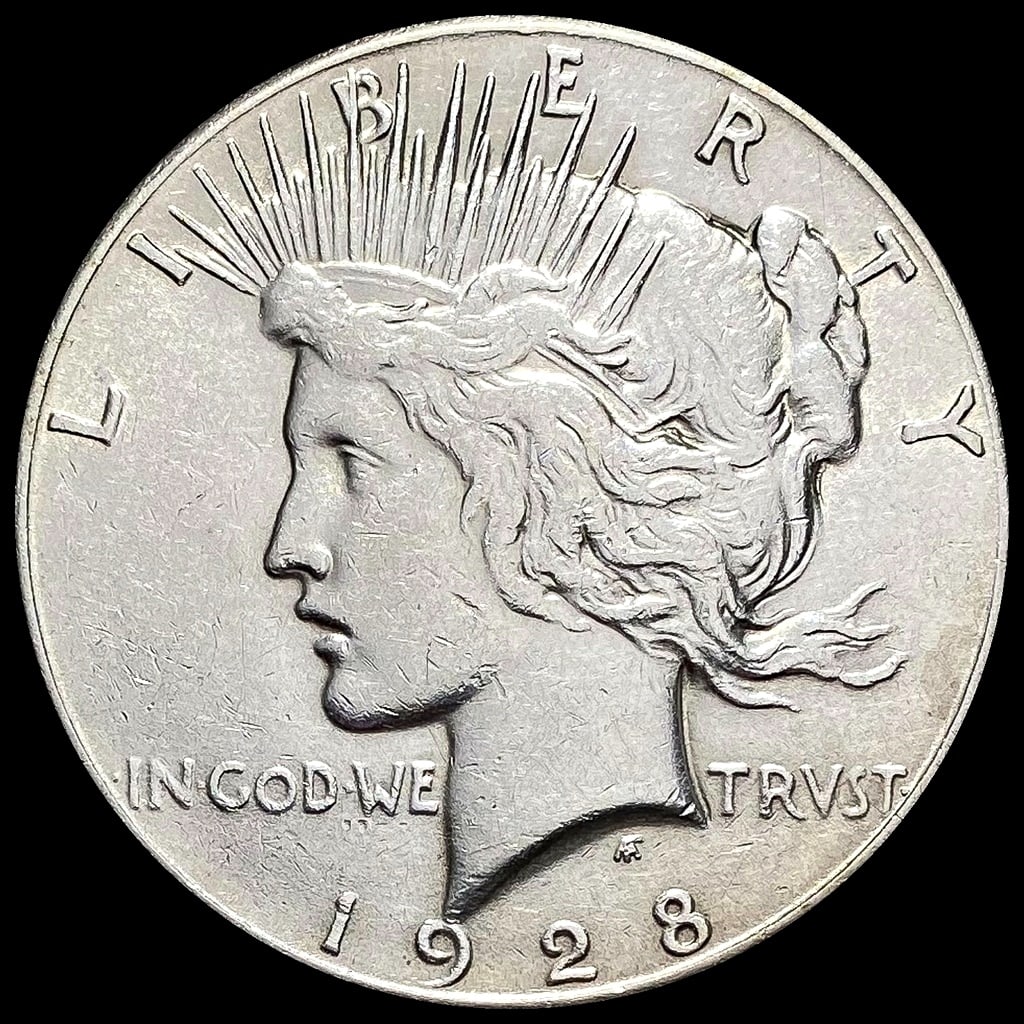 CHOICE AU 1928 Silver Peace Dollar (1 of 2)