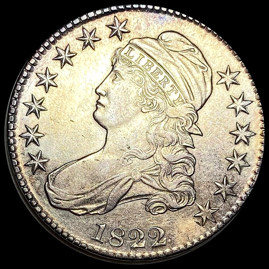 CHOICE AU 1822 Capped Bust Half Dollar (1 of 2)