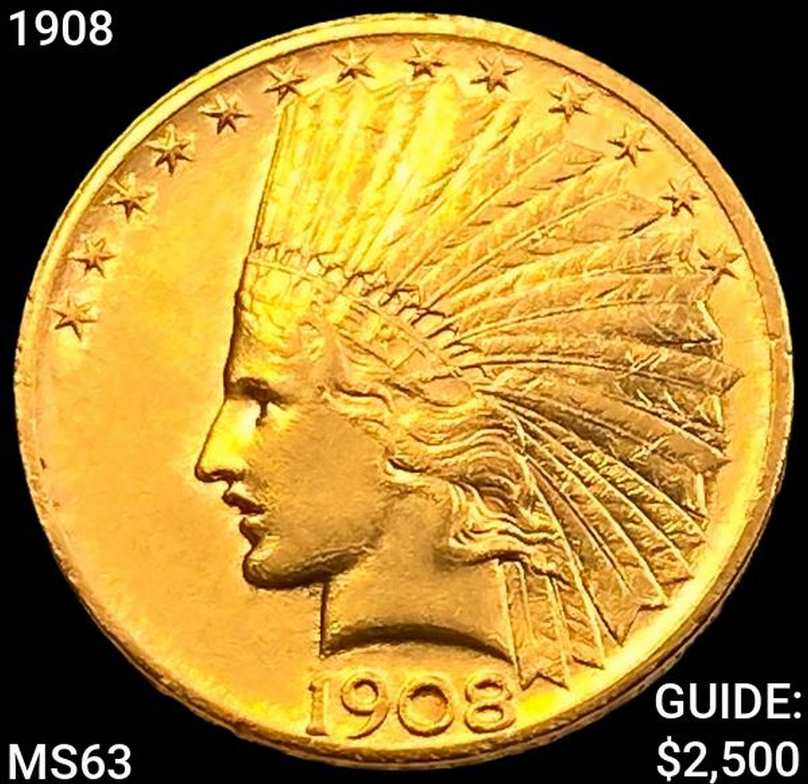 1908 $10 Gold Eagle CHOICE BU (1 of 2)