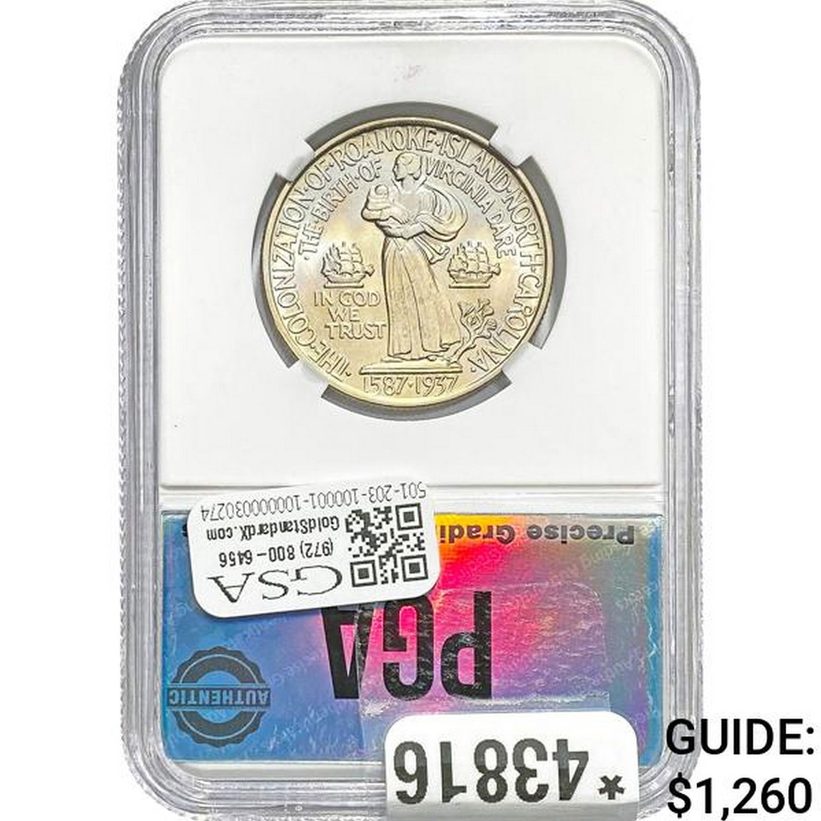 1937 Roanoke Half Dollar PGA MS67 (1 of 2)