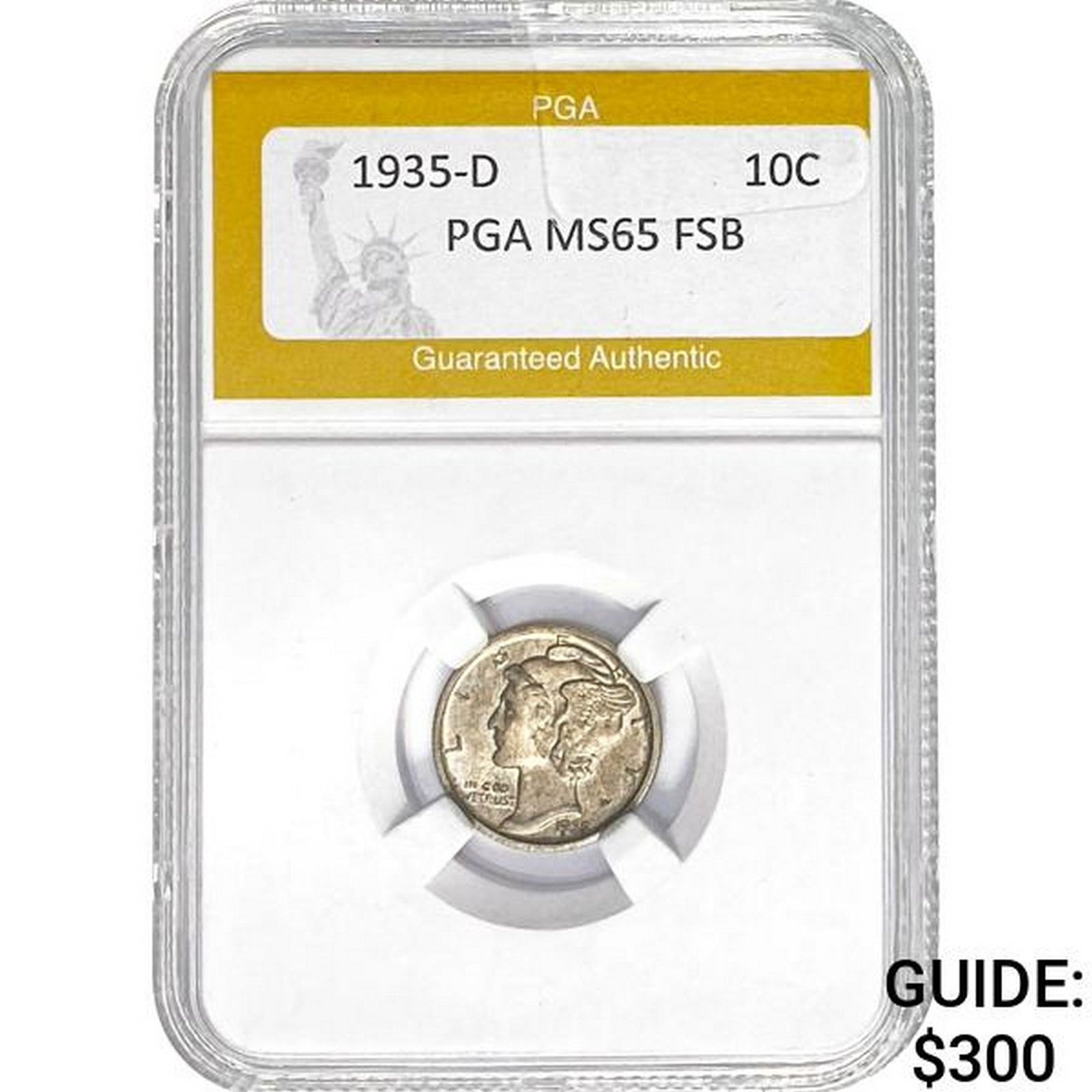 1935-D Mercury Dime PGA MS65 FSB (1 of 2)