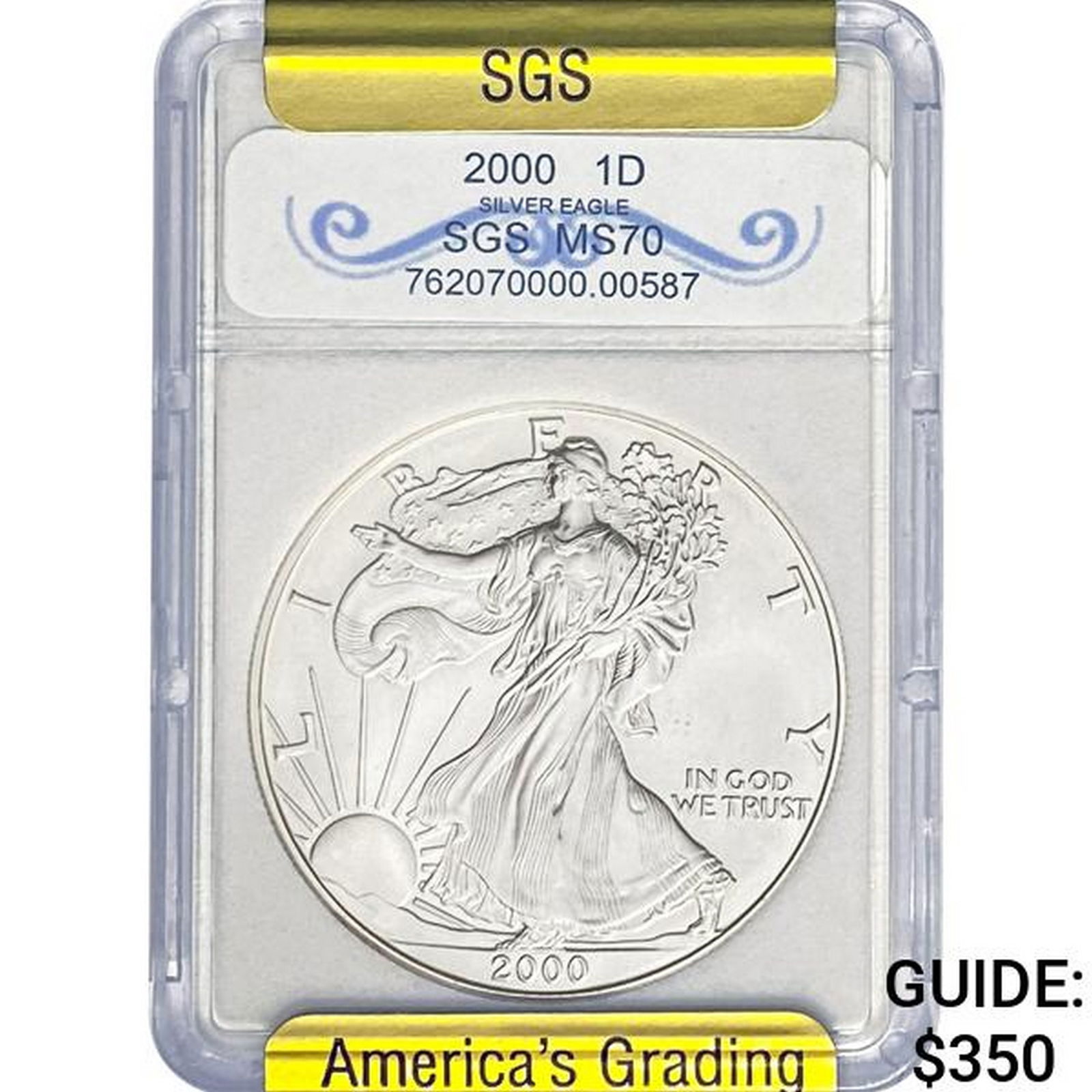 2000 Silver Eagle SGS MS70 (1 of 2)