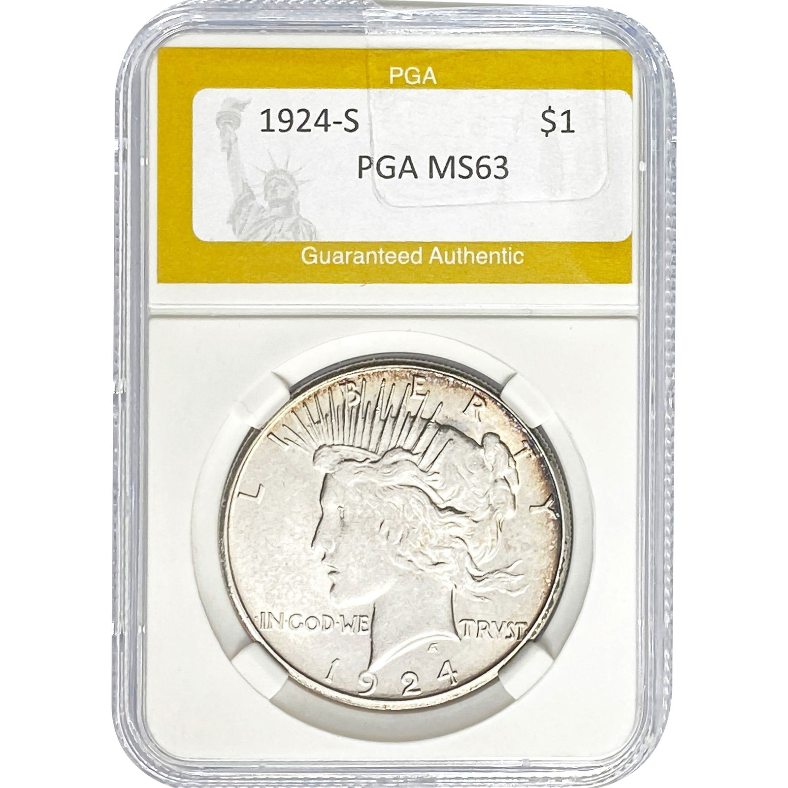 1924-S Peace Dollar PGA MS63 (1 of 2)