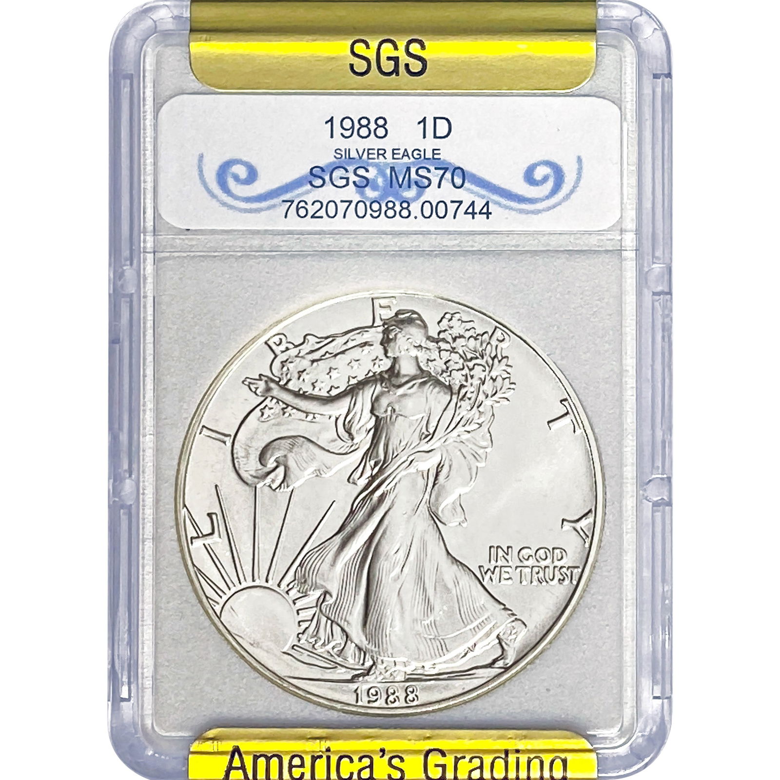 1988 Silver Eagle SGS MS70 (1 of 2)